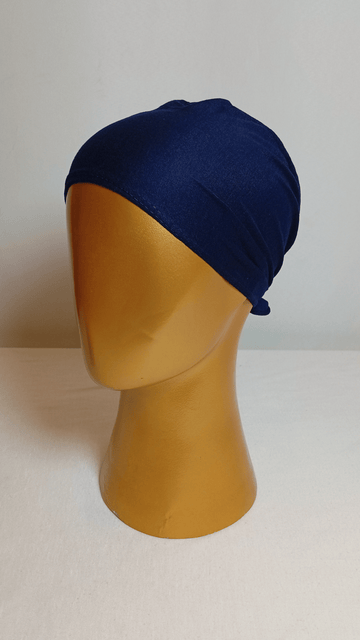 Plain Tie Back Cap  - Navy blue